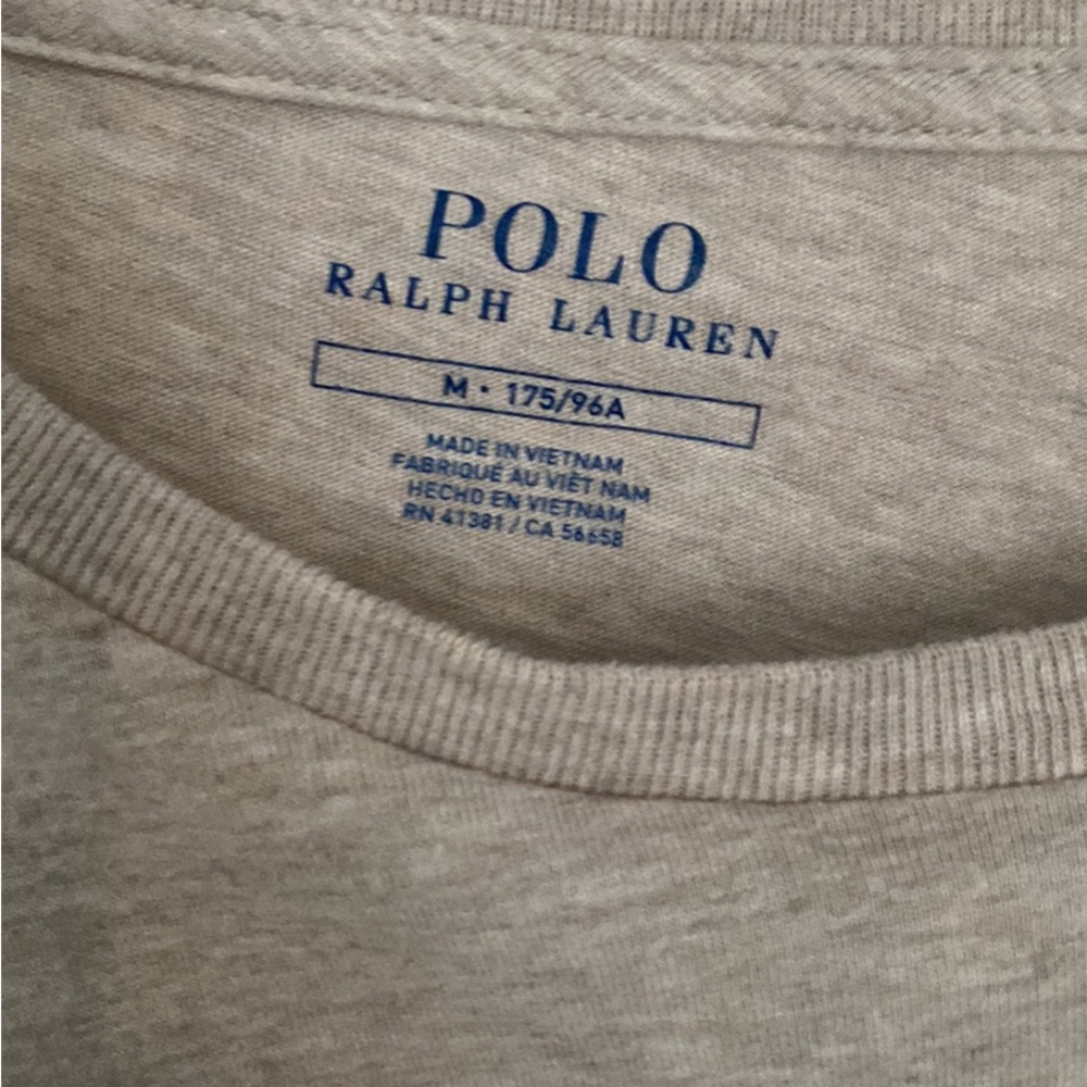 Long sleeve Polo by RL tan Mens medium shirt